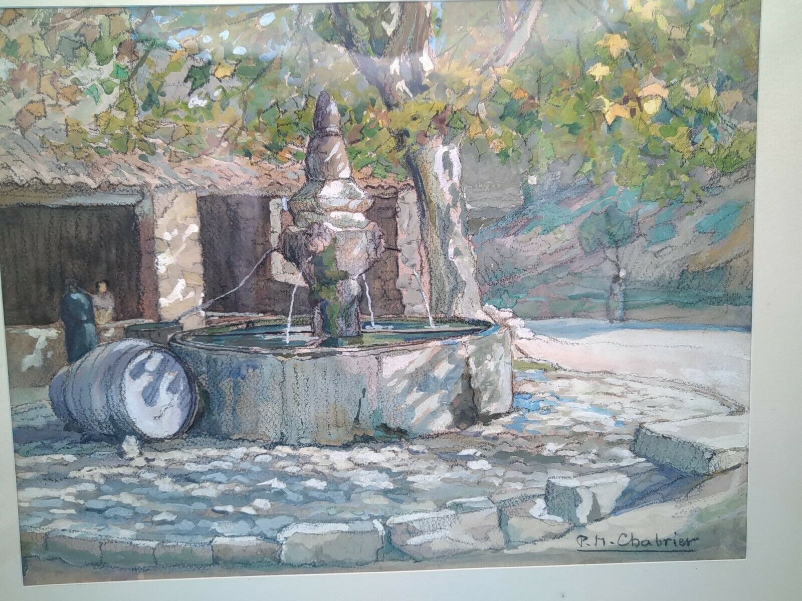 Puyméras fountain and washhouse. Paul Marcel Chabrier . Watercolor and gouache .