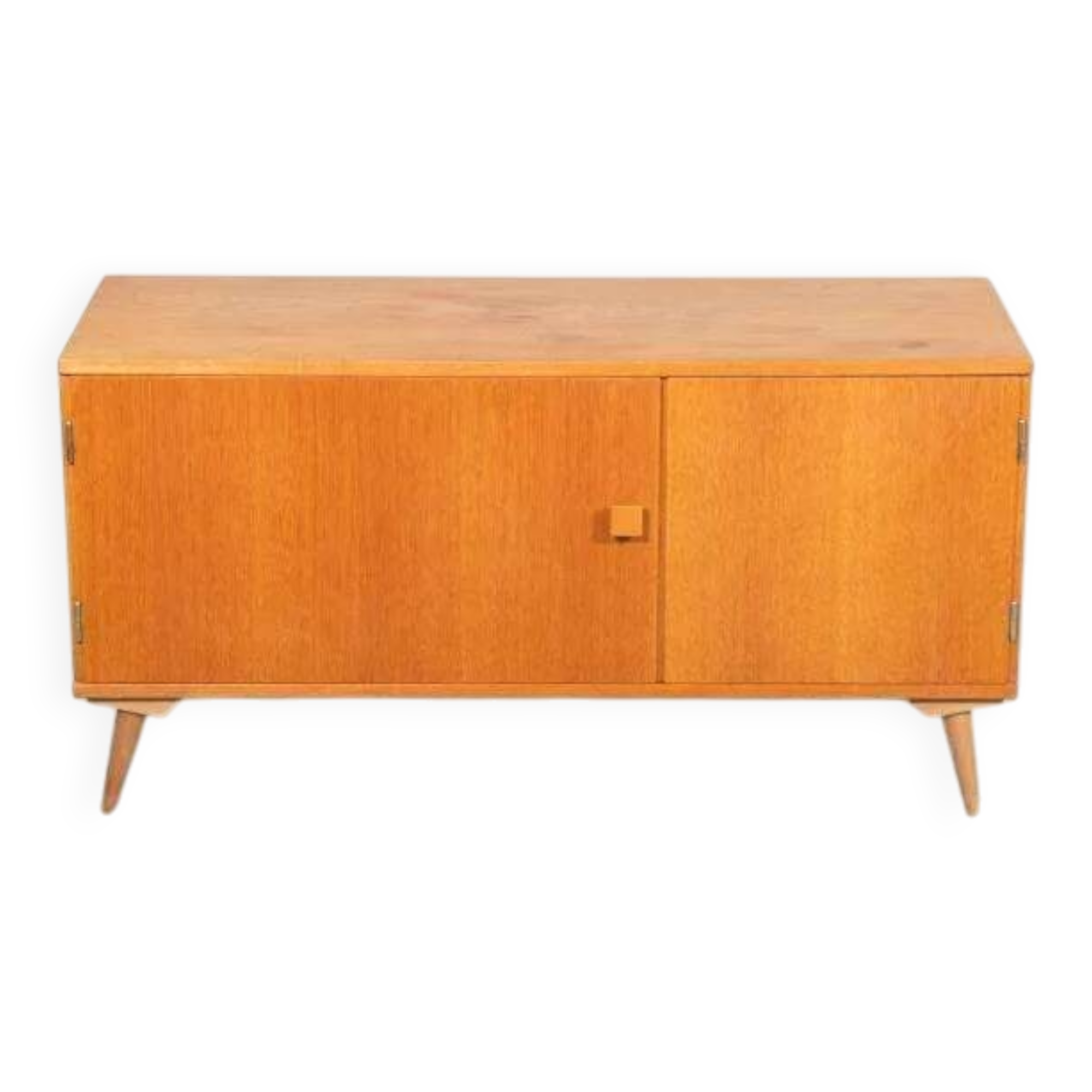 Vintage Scandinavian wall unit in oak veneer – 1960s