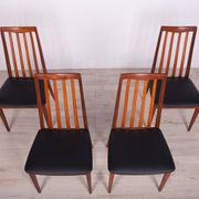 Vintage Teak and Leather Dining Chairs by Leslie Dandy for G-Plan, 1960s, Set of 4