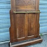 Antique hall coat rack – mirror, hooks & umbrella stand