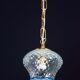 Set of 3 Murano blue glass pendant lights