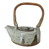 Stoneware teapot by René-Louis Dauchy, "Haute Ribes" pottery in Grasse, 1950.