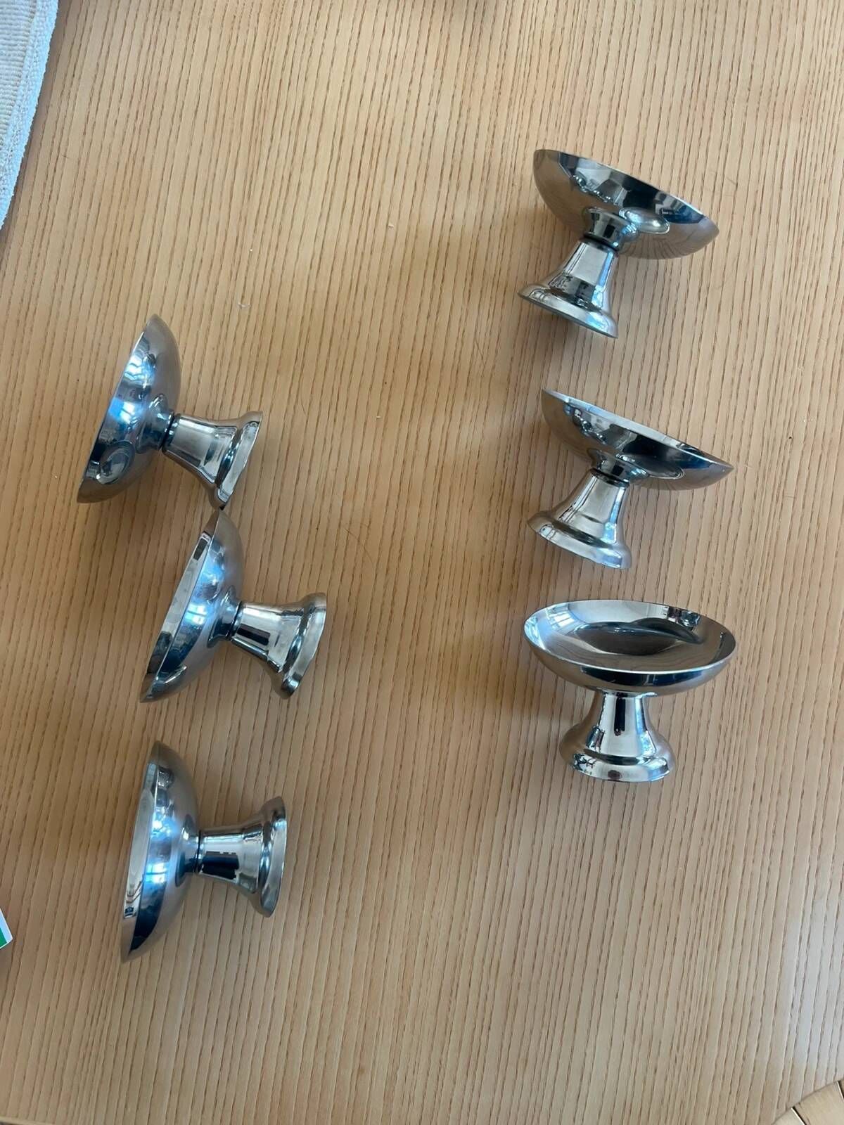 6 coupes en inox vintage