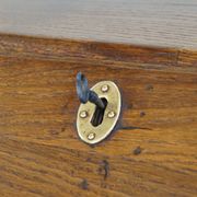 Antique English oak secretaire late 18th/early 19th century with stepped interior and working locks