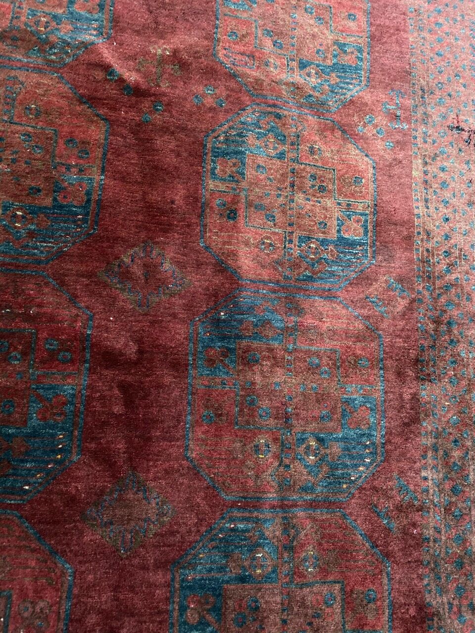 Carpet old Afghan Turkmen 152x230 cm