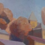 Canvas mountain village