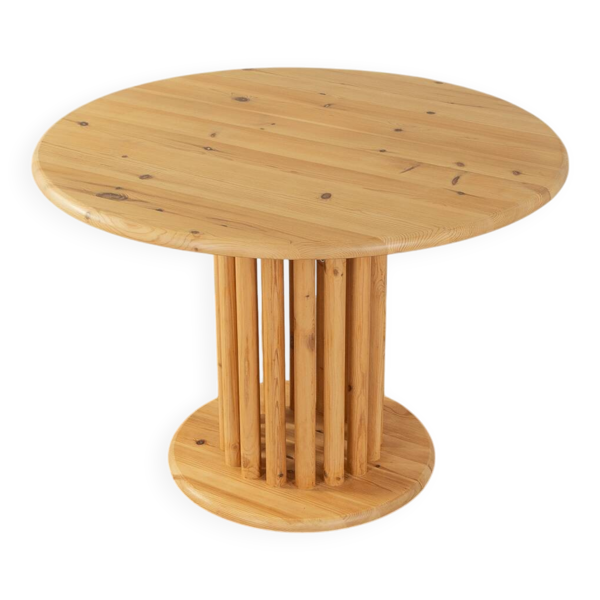 Table de salle à manger extensible des années 80 avec pieds en bois