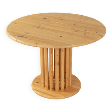 Table de salle à manger extensible des années 80 avec pieds en bois