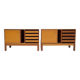 Pair of modern wooden credenzas from the mid-20th century by Christian Hvidt.