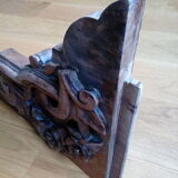 Carved wooden pediment