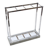 Art Deco umbrella holder in chromed metal