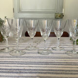 Crystal white wine glasses x6