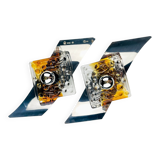 Mid-century Murano wall lamps by Mazzega, Italy 1970, set of 2