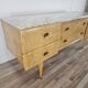 1950s maple chest of drawers with a marble top