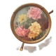 Antique painting of a bouquet of roses, 1900s – glass painting and Louis XVI gilded frame.
