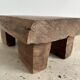 Asian solid wood quadripod brutalist coffee table H30 L81 l42