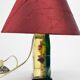 Lamp with inlay flowers, vintage