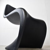 Black panton dining chairs, set of 8