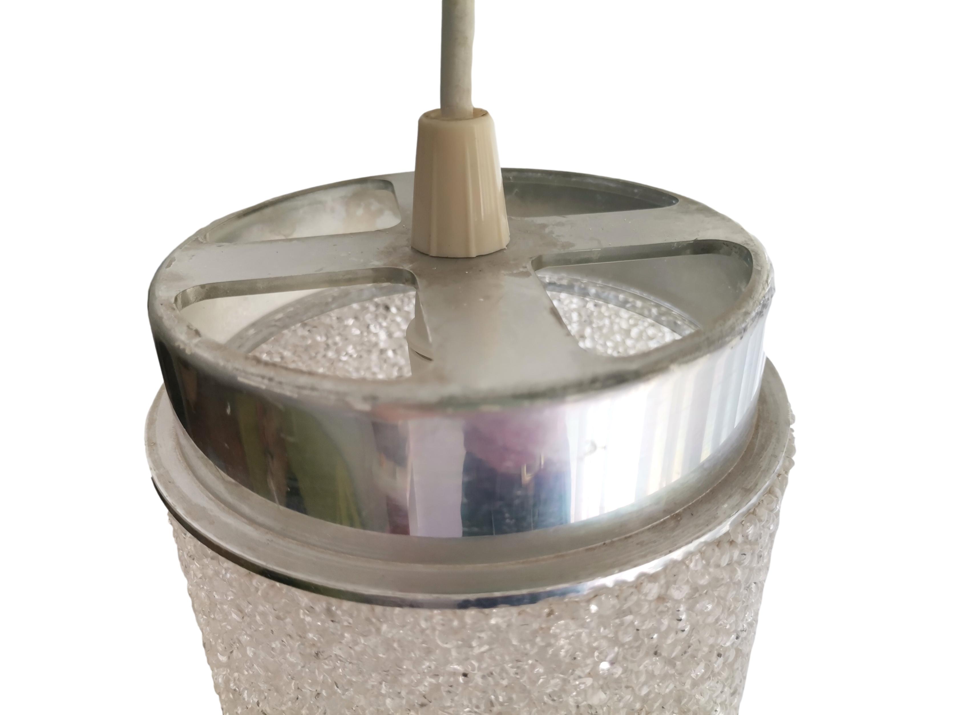 Vintage 60s minimalist white hanging lamp