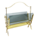 Glass and brass magazine rack, 1970s