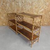 Rattan console shelf sideboard