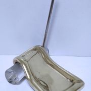Bronze glass pen holder sculptural design