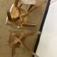 Série de 5 tabourets d'atelier en bois vintage