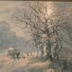 Don Vaughan - oil canvas - wooden frame, signature lower left. Winter Painting