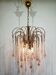 Murano chandelier with pink tassels with 3 lights