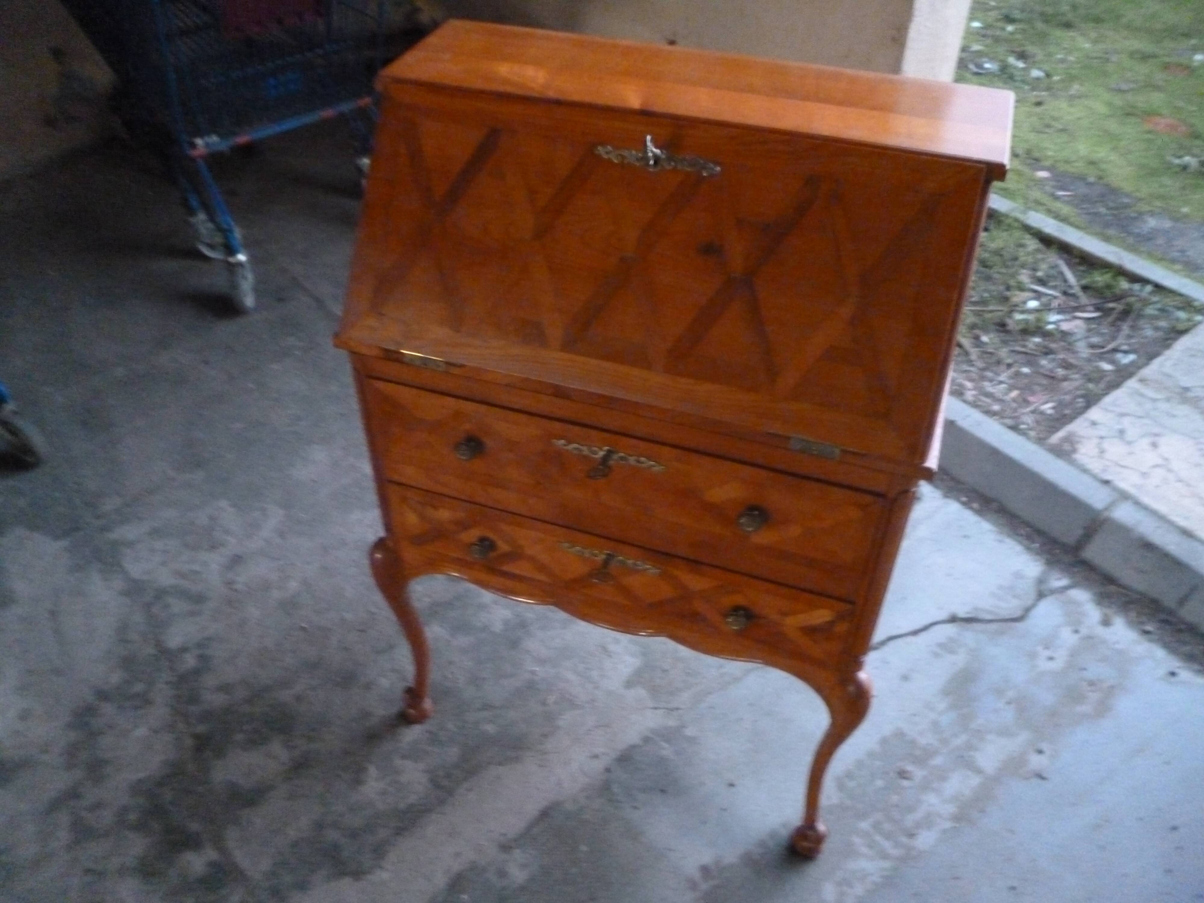 Louis XV style secretary in cherry wood