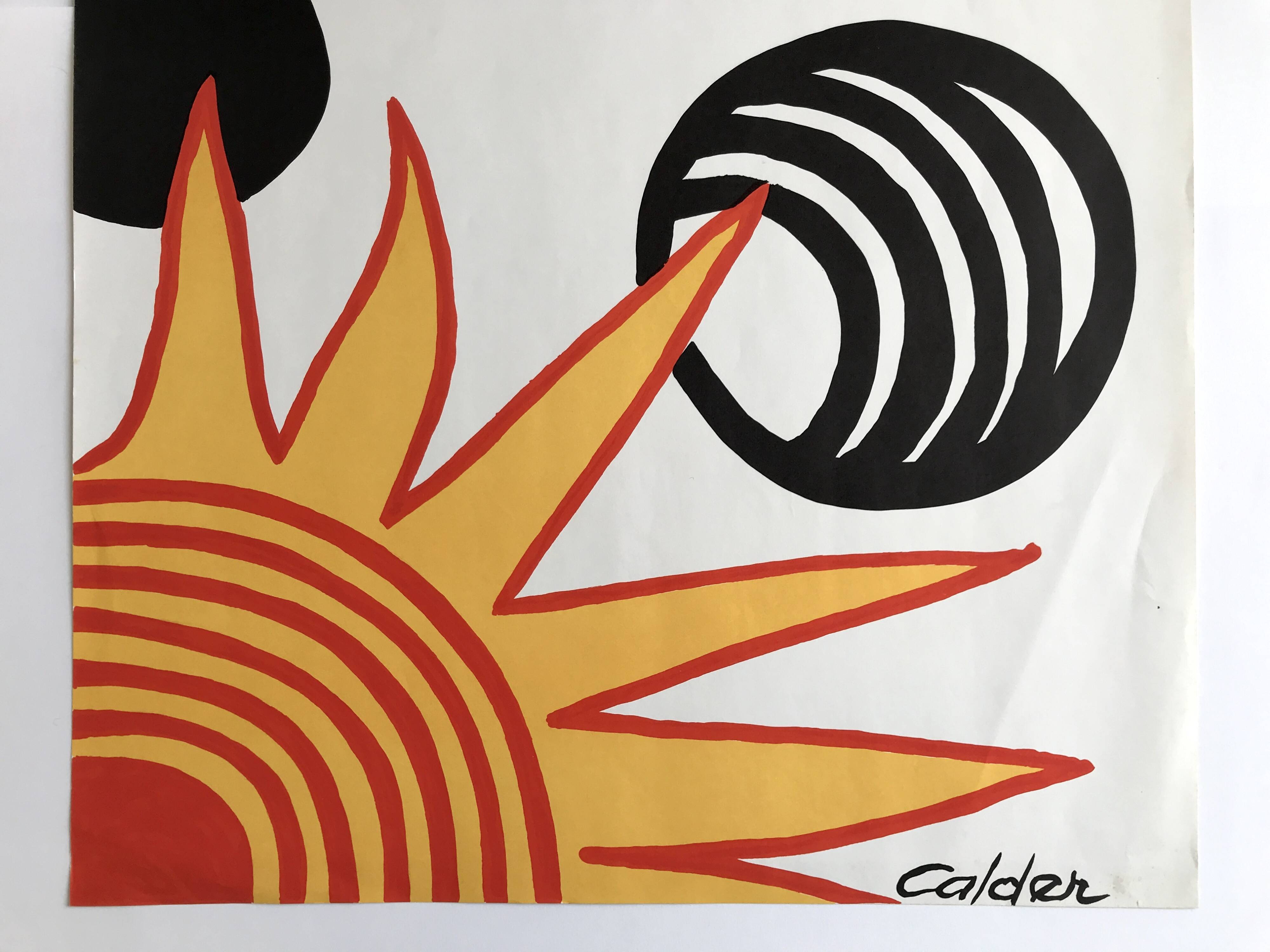 Original lithograph signed Alexander Calder, Pleasures of the Neophyte, 1976