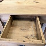 Small coffee table in raw wood