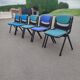 Set of 5 Vintage Dorsal chairs by designers Emilio Ambasz & Giancarlo.