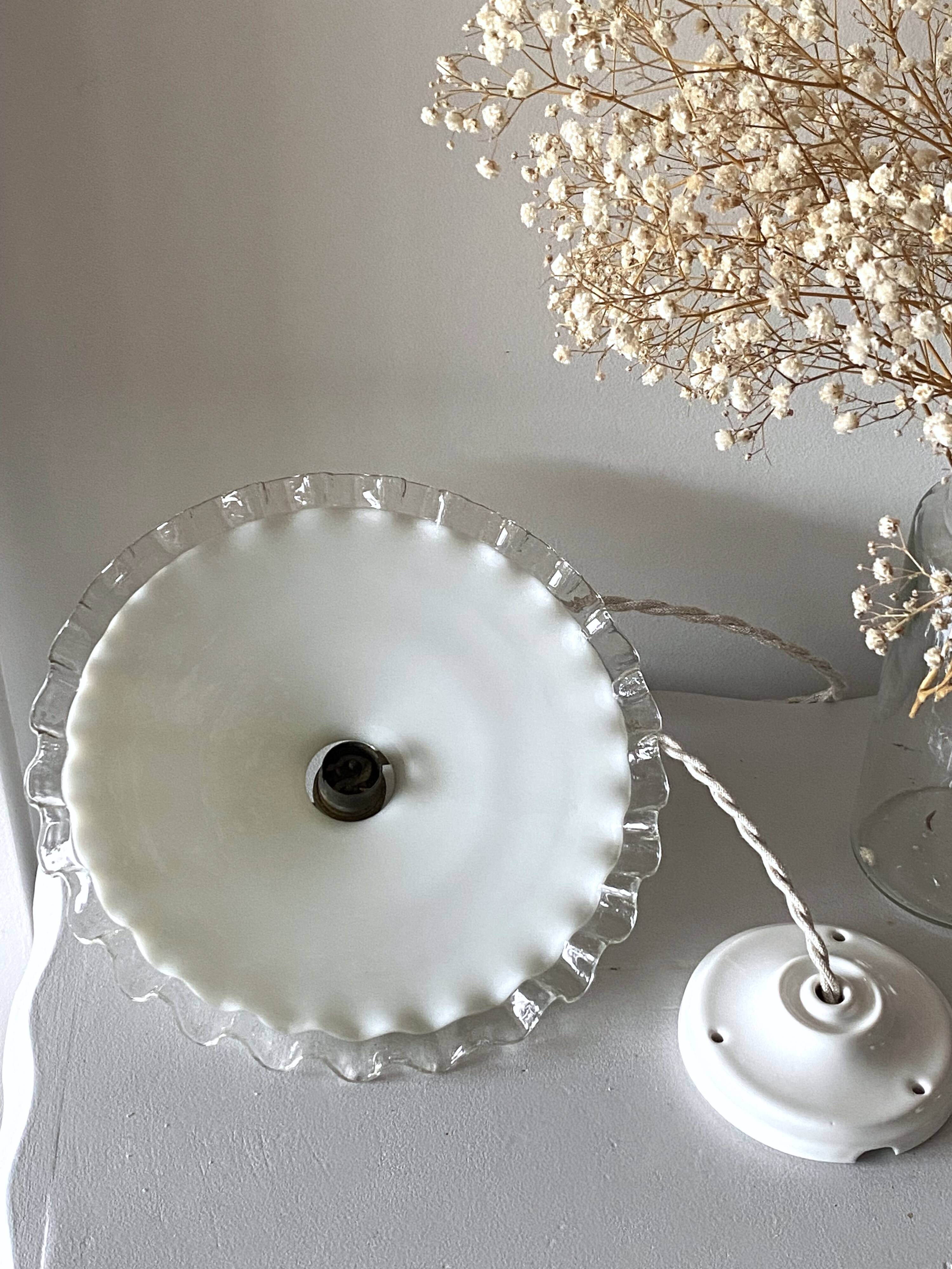 Opaline pendant light