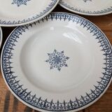 Set of 6 old ceramic soup plates, Primax saint model