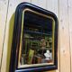 Napoleon III period mirror – Black lacquered wood & gold leaf fillet