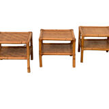 Vintage rattan side table 1960