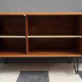 Blond wood low cabinet 1970s