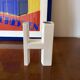 Space age H letter ceramic solifleur vase, Marcel Radureau ca. France 1970