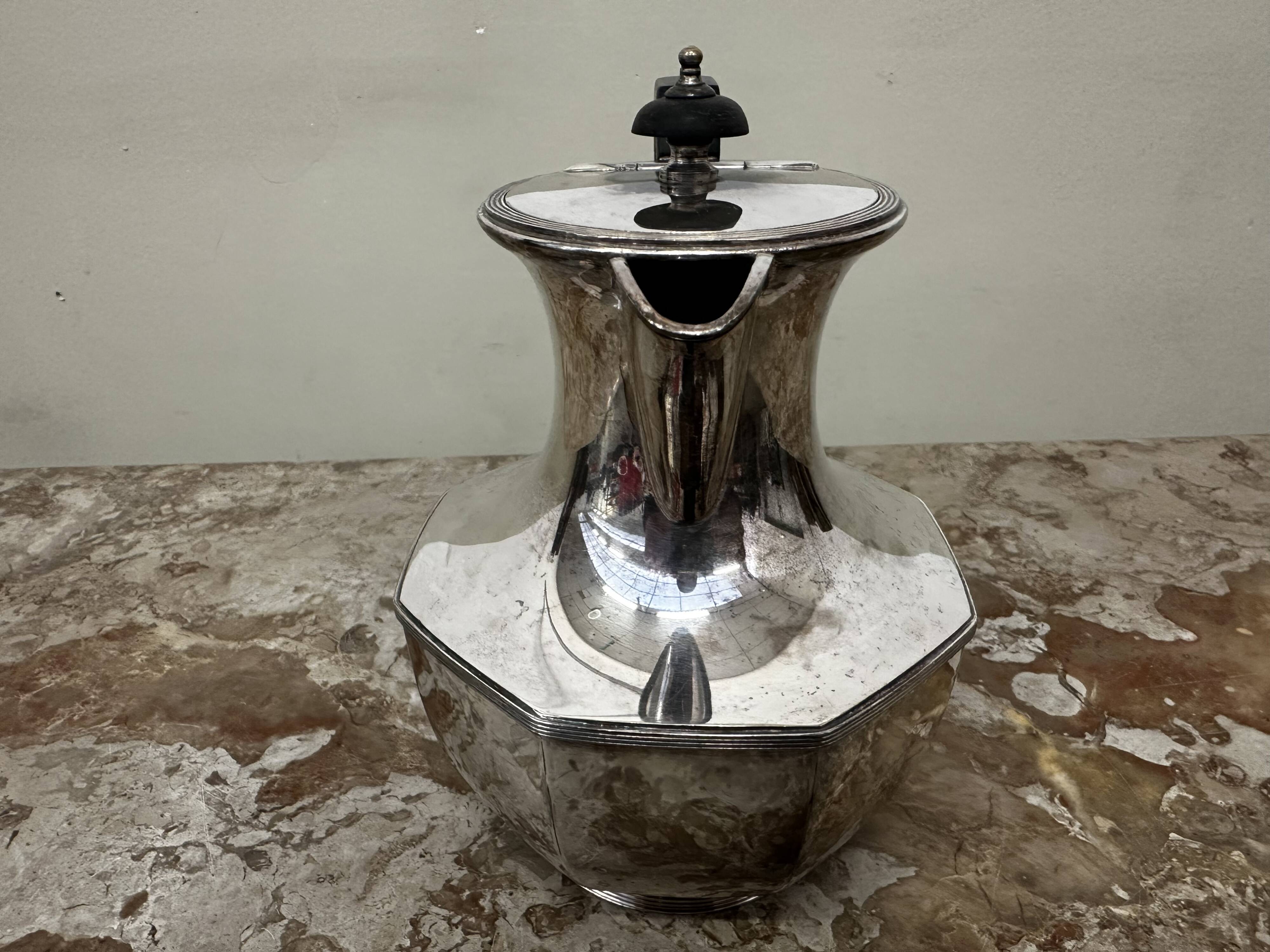 Kirby Beard & Co Paris - Made in England - Silver Metal Teapot H 21cm