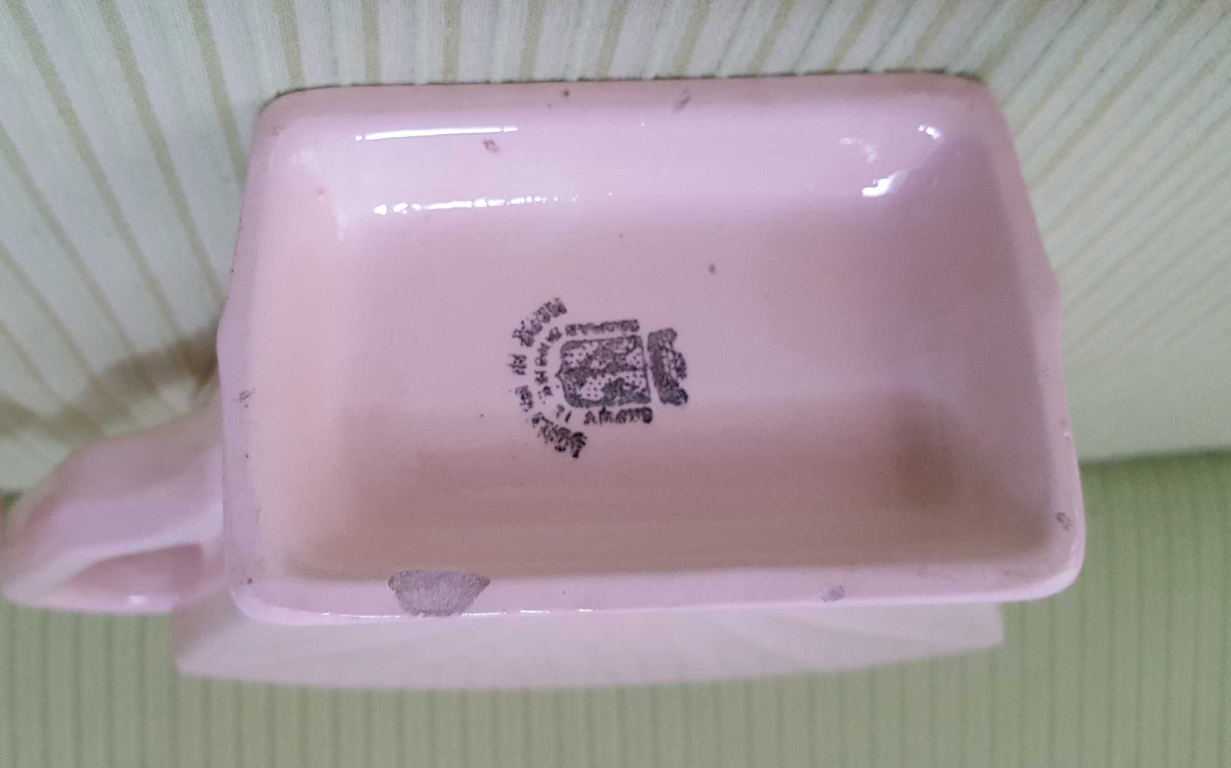 Théière and its pink ceramic sugar maker Art Deco