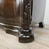 Console Art Déco en noyer des années 1940