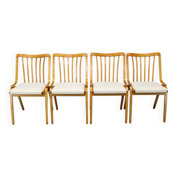 Set of four mid-century dining chairs restored by Jitona