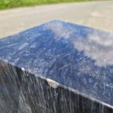 Vintage sculptural coffee table in marble and glass from the 80s