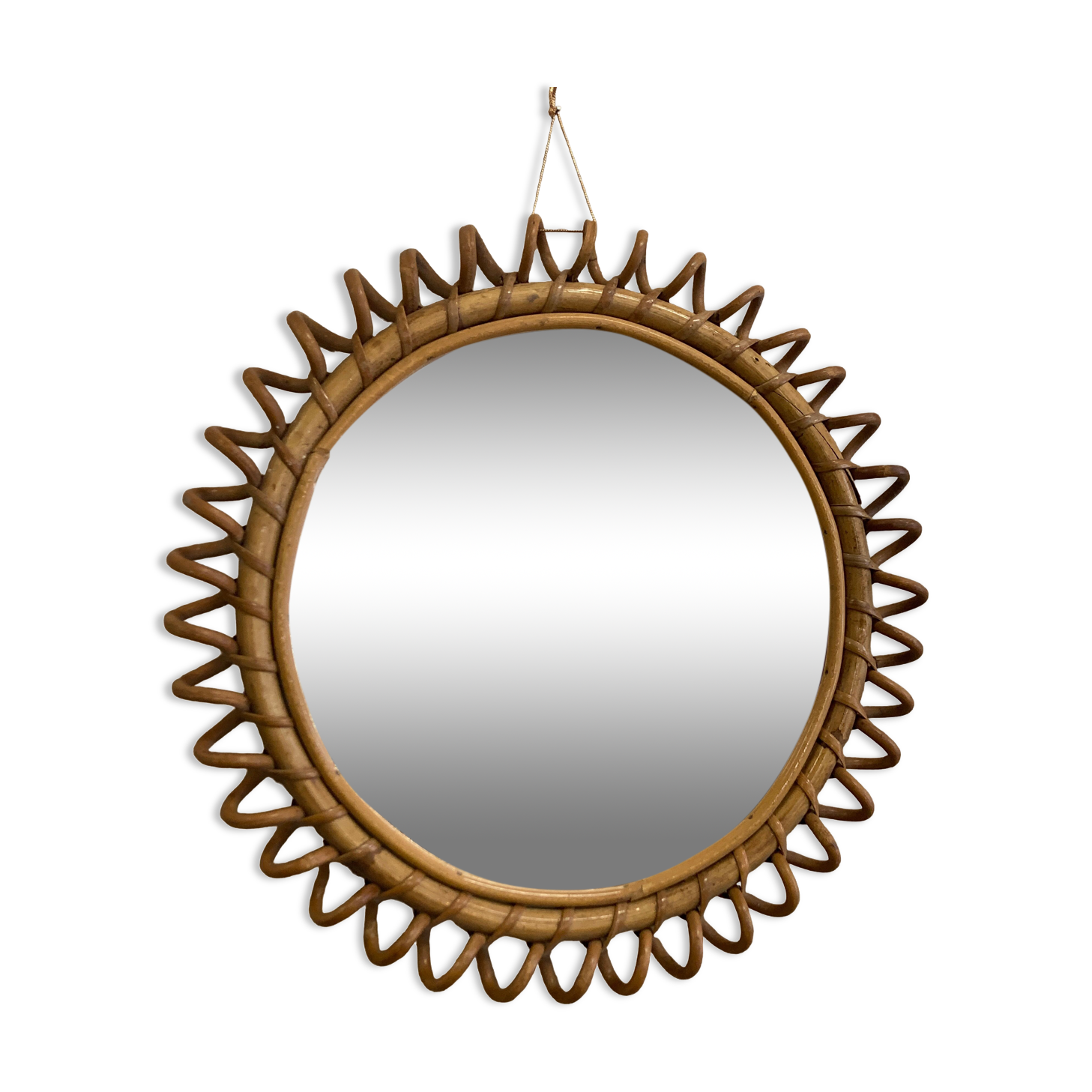 Rattan mirror 40cm