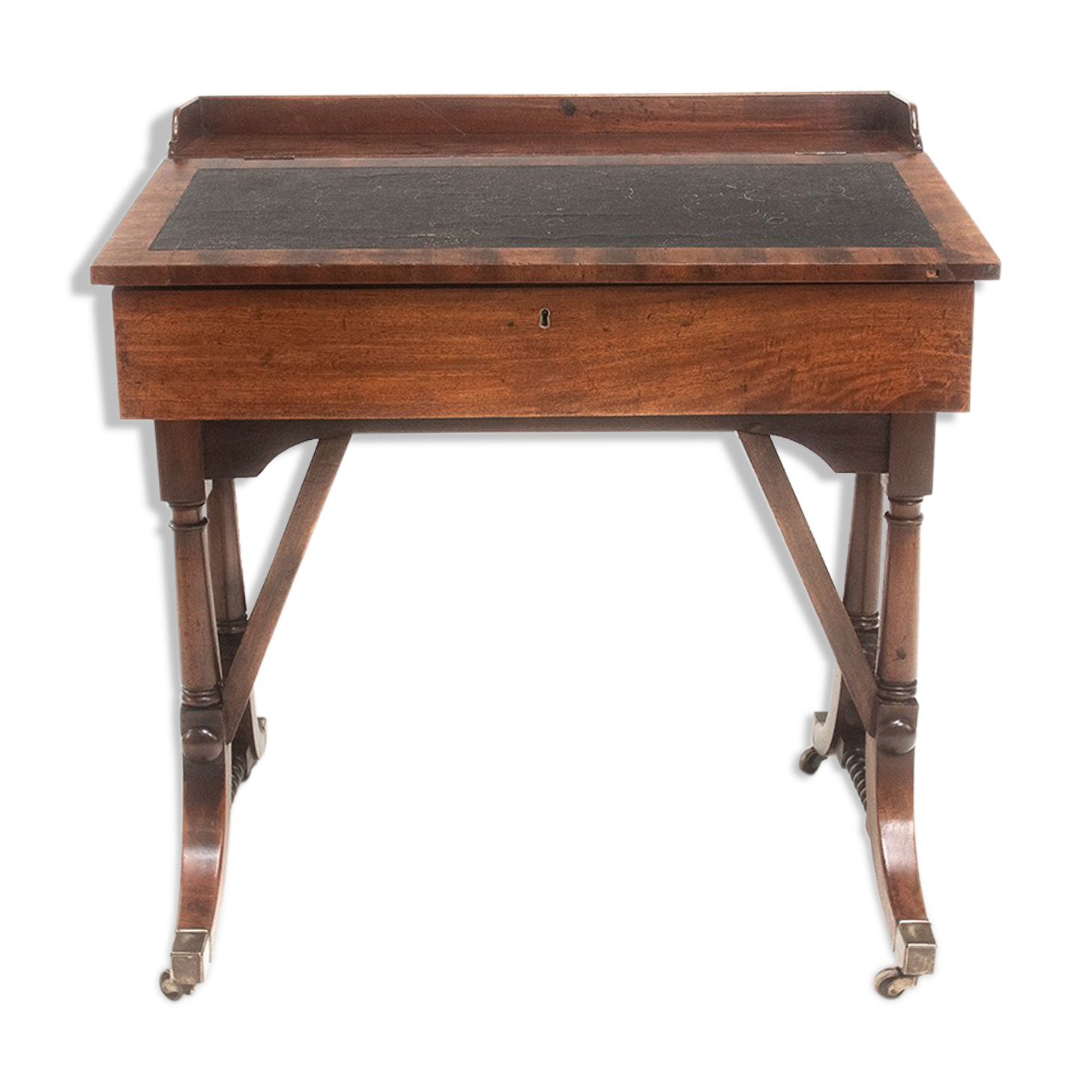 Antique 19th Century Irish Writing Clerks Desk