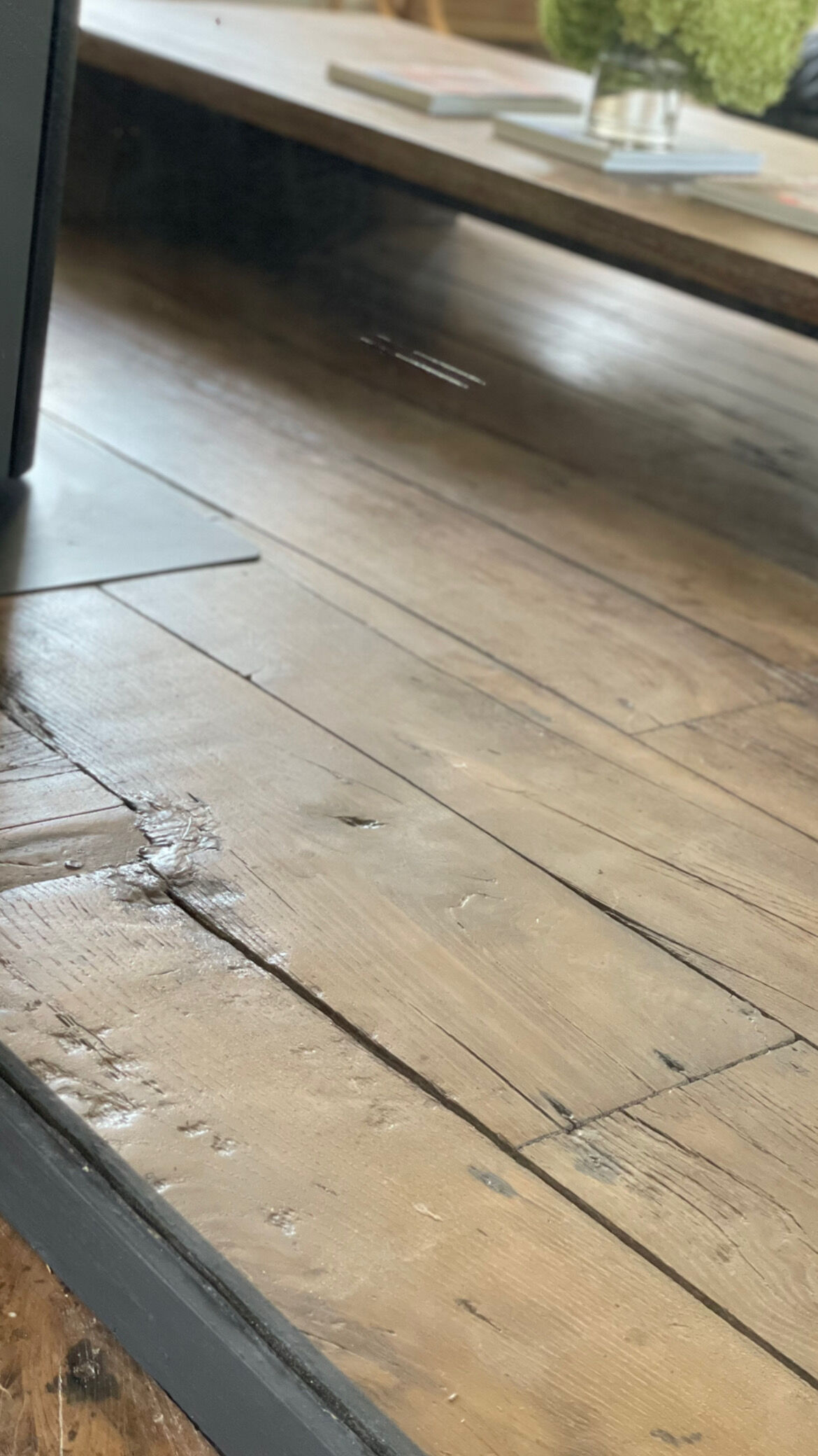 Old mirror Louis Philippe black ice mercury