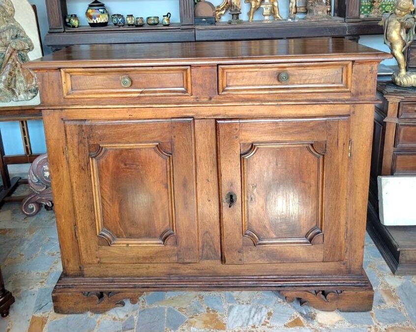 Two-door walnut buffet from Piedmont, 18th century