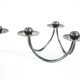 Set of silver-plated candlesticks by Berg Denmark with square bases, 1970s