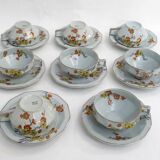 Sakura Art Deco Set of 8 Cups & Saucers